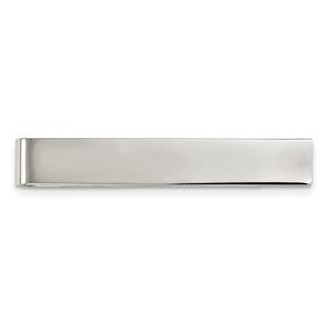Stainless Steel Polished Tie Bar or Money Clip, 8 x 51mm